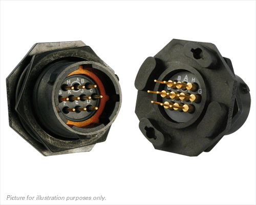 Souriau Sunbank by Eaton Circular Connector, 10 Contacts, Panel, Standard Connector, Plug, Male, IP68, IP69K, UTS Series
