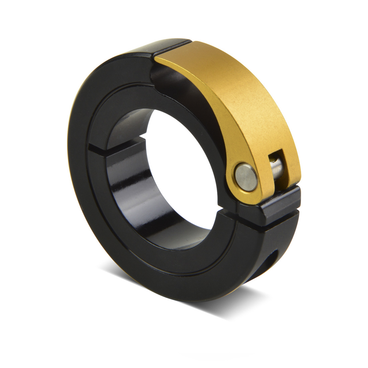 Ruland Shaft Collar, One Piece, Quick Clamp, Bore 10mm, OD 38mm, W 10mm, Aluminium