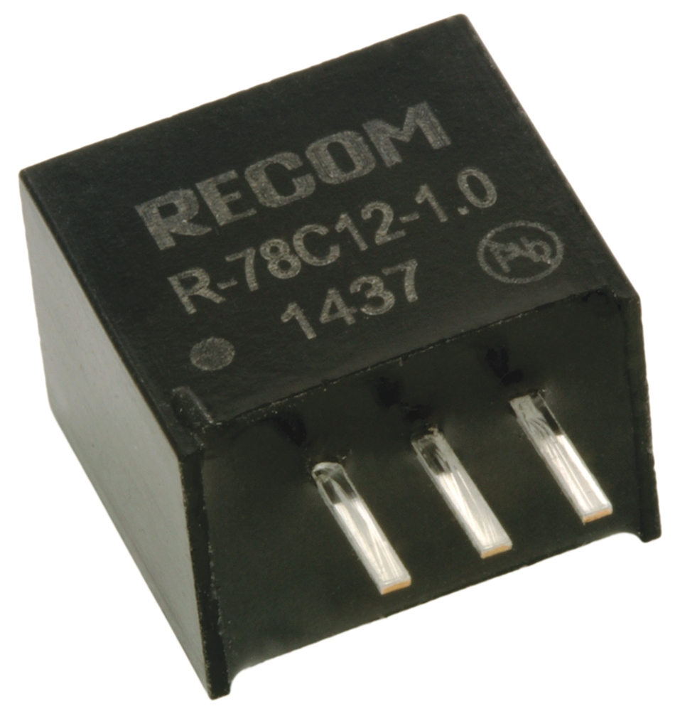 Recom Switching Regulator, Through Hole, 12V dc Output Voltage, 15 → 42V dc Input Voltage, 1A Output Current, 1