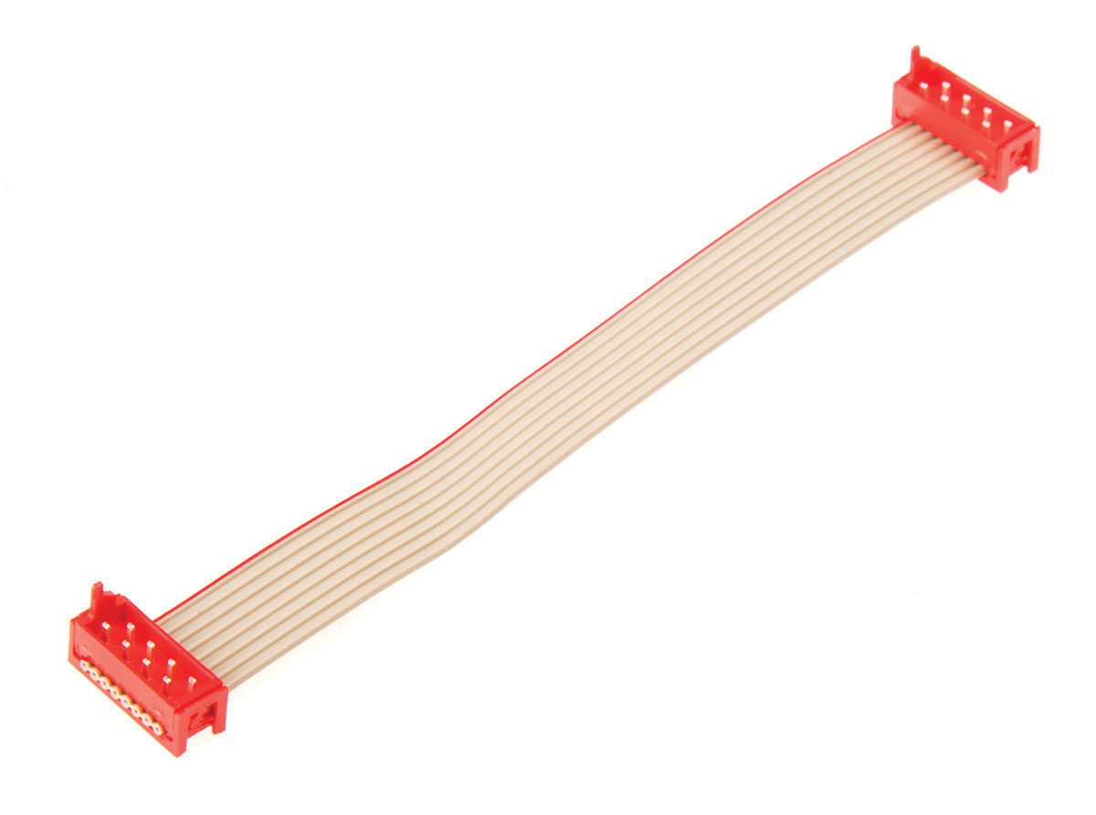 TE Connectivity Micro-MaTch Series Flat Ribbon Cable, 8-Way, 1.27mm Pitch, 100mm Length, Micro-MaTch IDC to Micro-MaTch