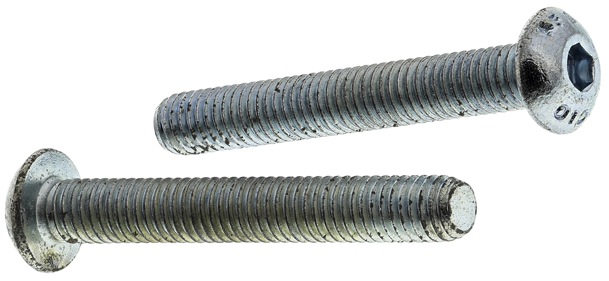 RS PRO Bright Zinc Plated Steel Hex Socket Button Screw, ISO 7380, M5 x 35mm