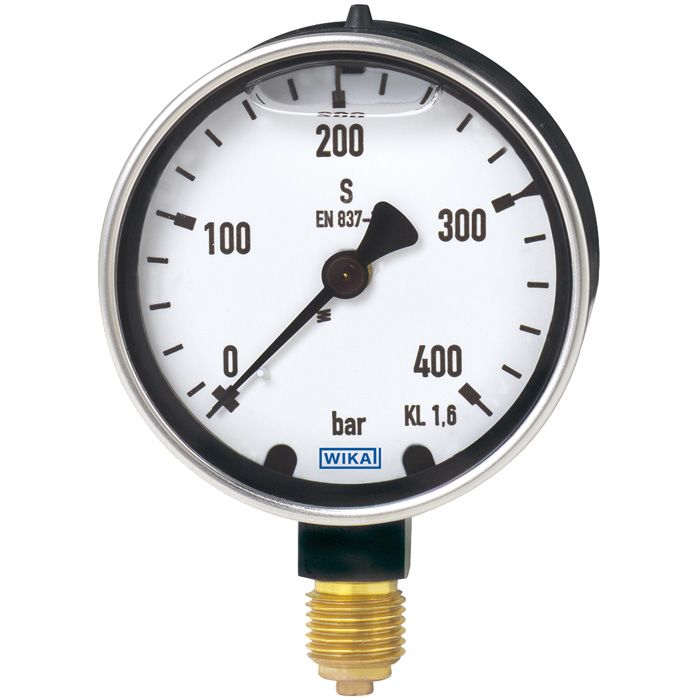 WIKA G 1/4 Analogue Pressure Gauge 10bar Bottom Entry 63mm Outside Diameter