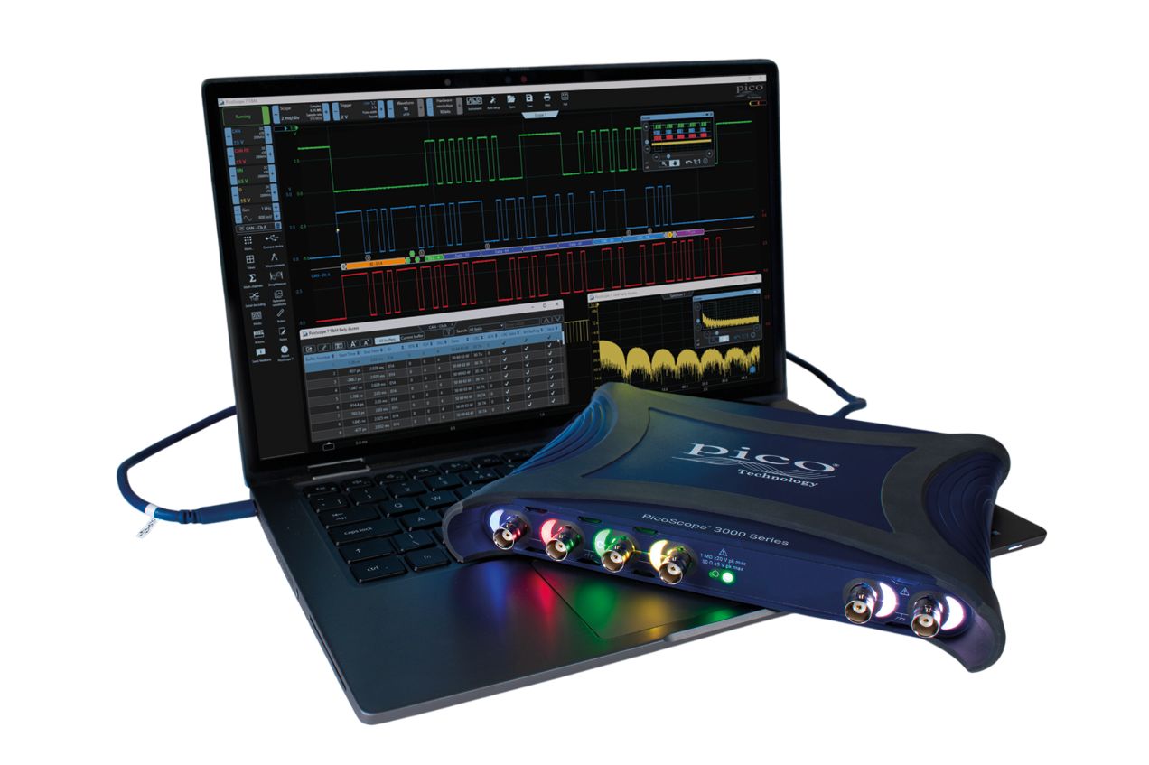 Pico Technology PicoScope 3000E Series, 500MHz PC Based Oscilloscope, 4 Analogue Channels