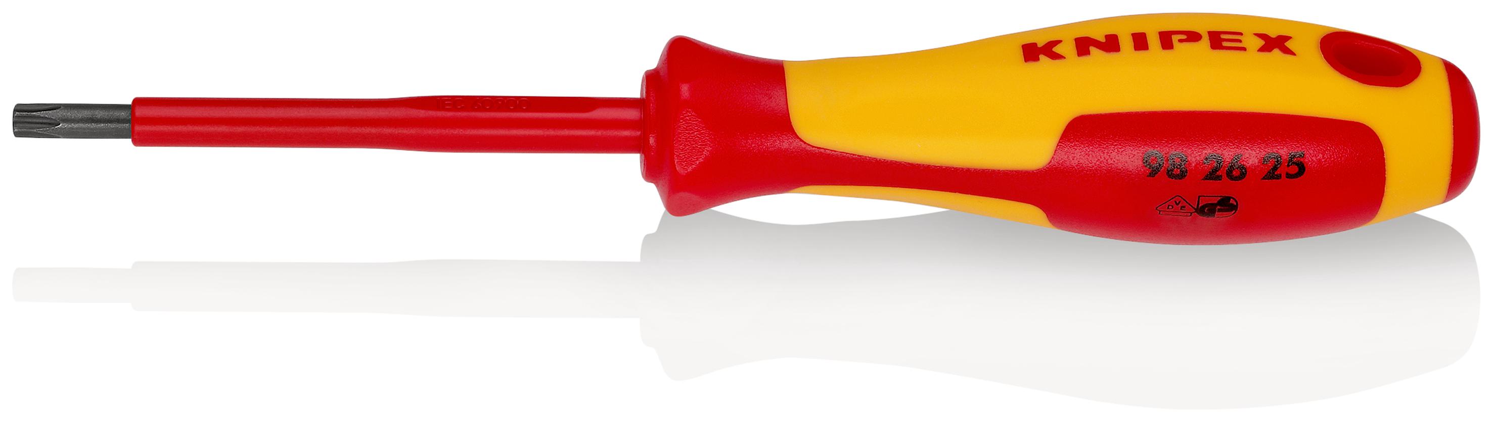 Knipex Torx Insulated Screwdriver, TX25 Tip, 80 mm Blade, VDE/1000V, 185 mm Overall