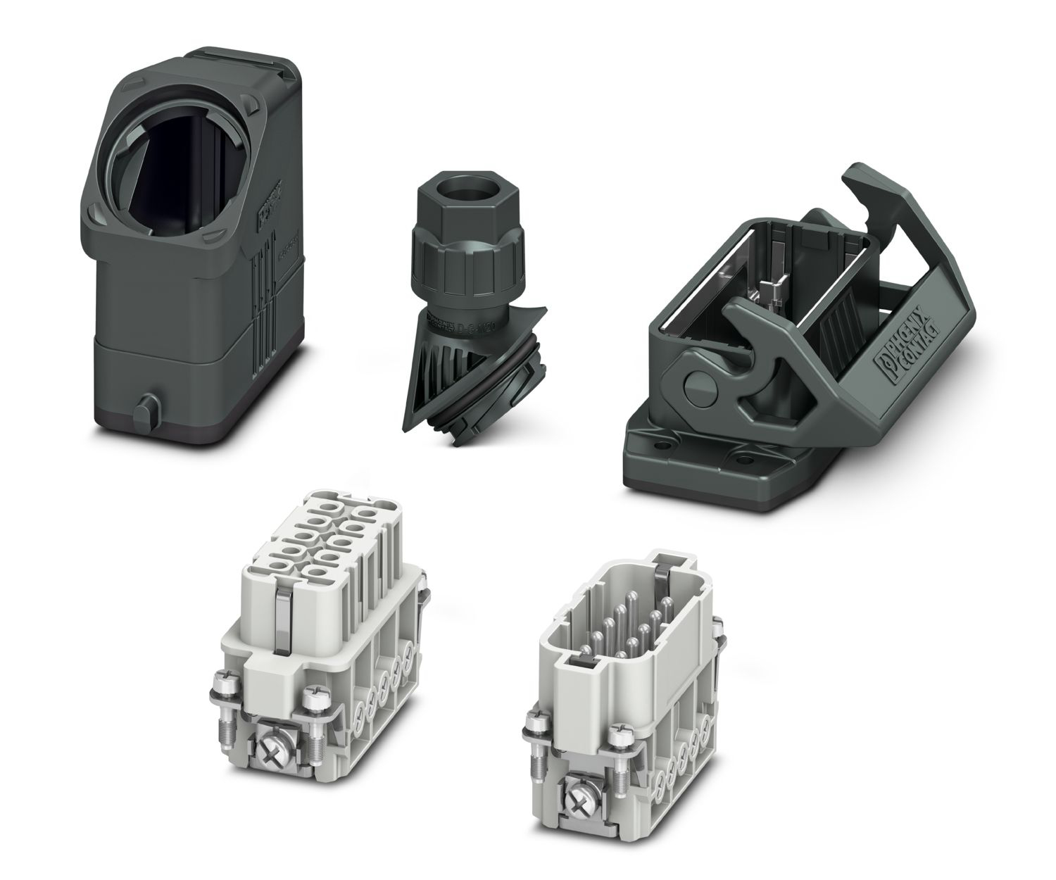 Phoenix Contact Connector Set, 10 Way, 20A, Female, Male, HC, Panel Mount, 250 V ac