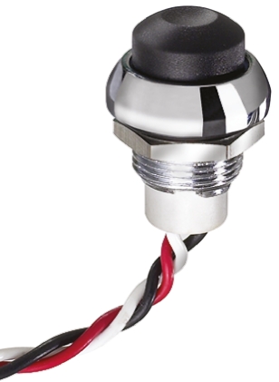 Apem IP67 Hall Effect Push Button Switch 5mA 50mA Plunger Pre-wired Momentary, -40 → +85°C, 3.5 → 14.5 V