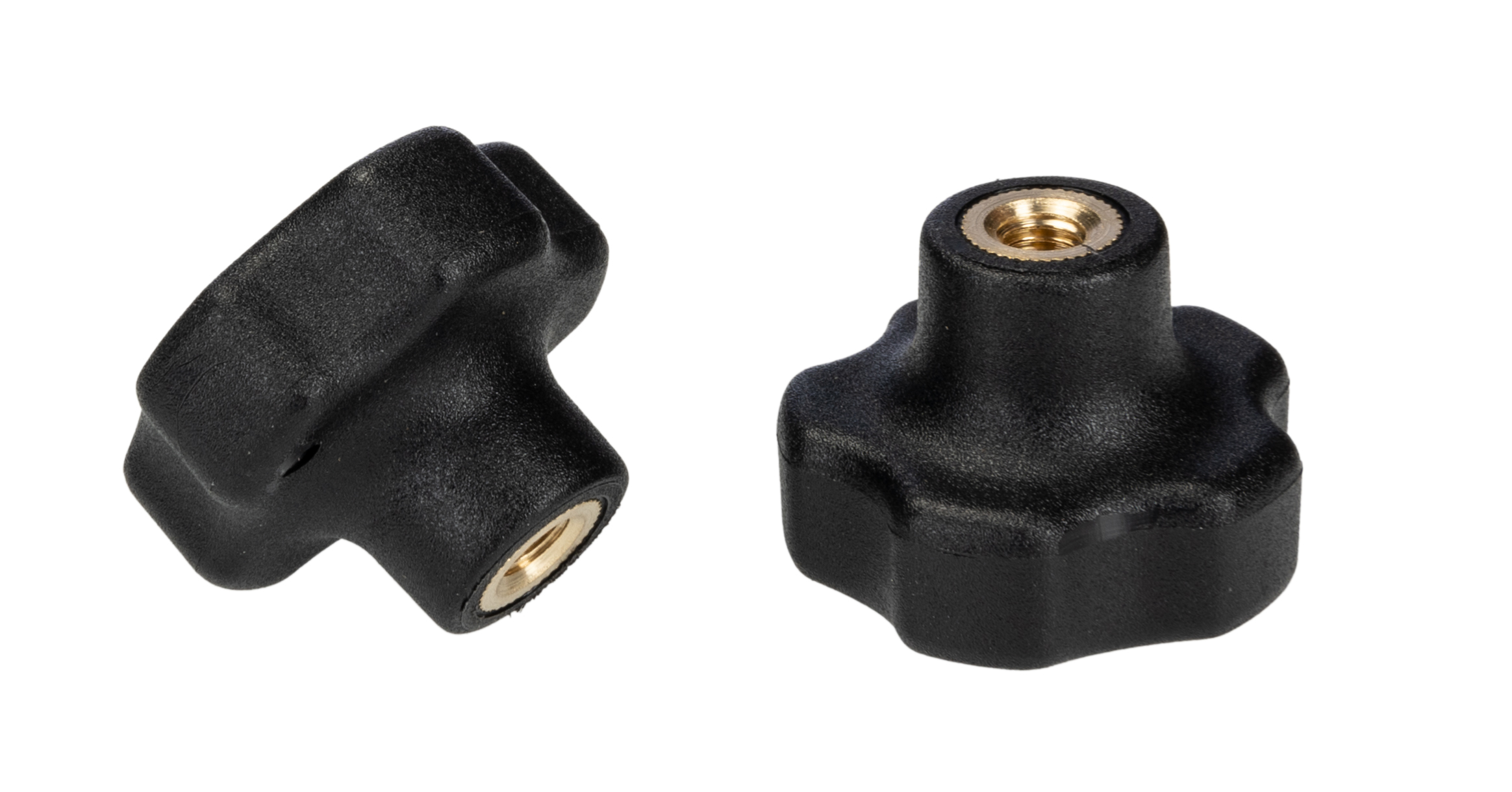 RS PRO Black Thermoplastic Multiple Lobes Clamping Knob, M5, Female Insert