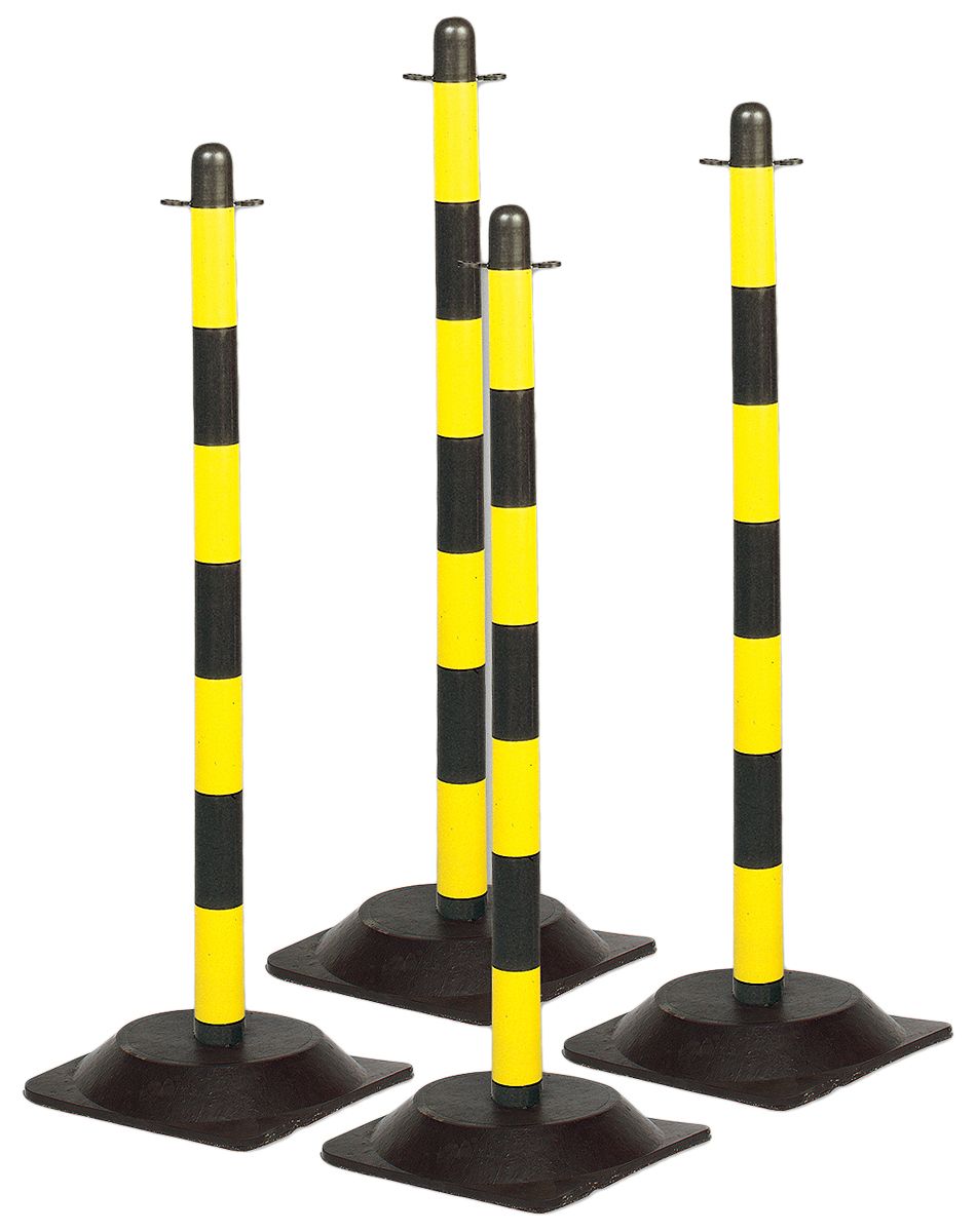 Brady Black & Yellow PE Barrier Post