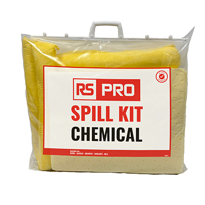 RS PRO 50L Acid Resistant, Alkali Resistant, Chemical Resistant Spill Kit