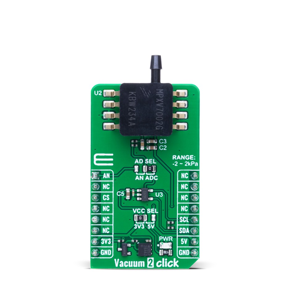 MikroElektronika Vacuum 2 Click Sensor Add-On Board Add On Board for Signal conditioner Industrial