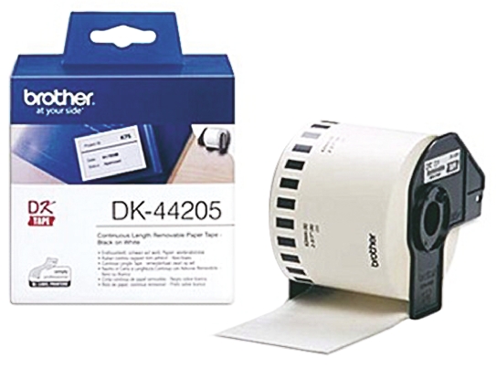 Brother White Black Print Label Roll, 62mm Width, 1 Roll Qty
