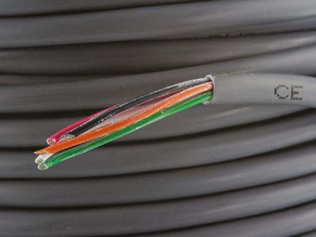 Alpha Wire Alpha Essentials Communication & Control Control Cable, 5 Cores, 0.56 mm² 20 AWG, Unscreened, 30 m, Grey