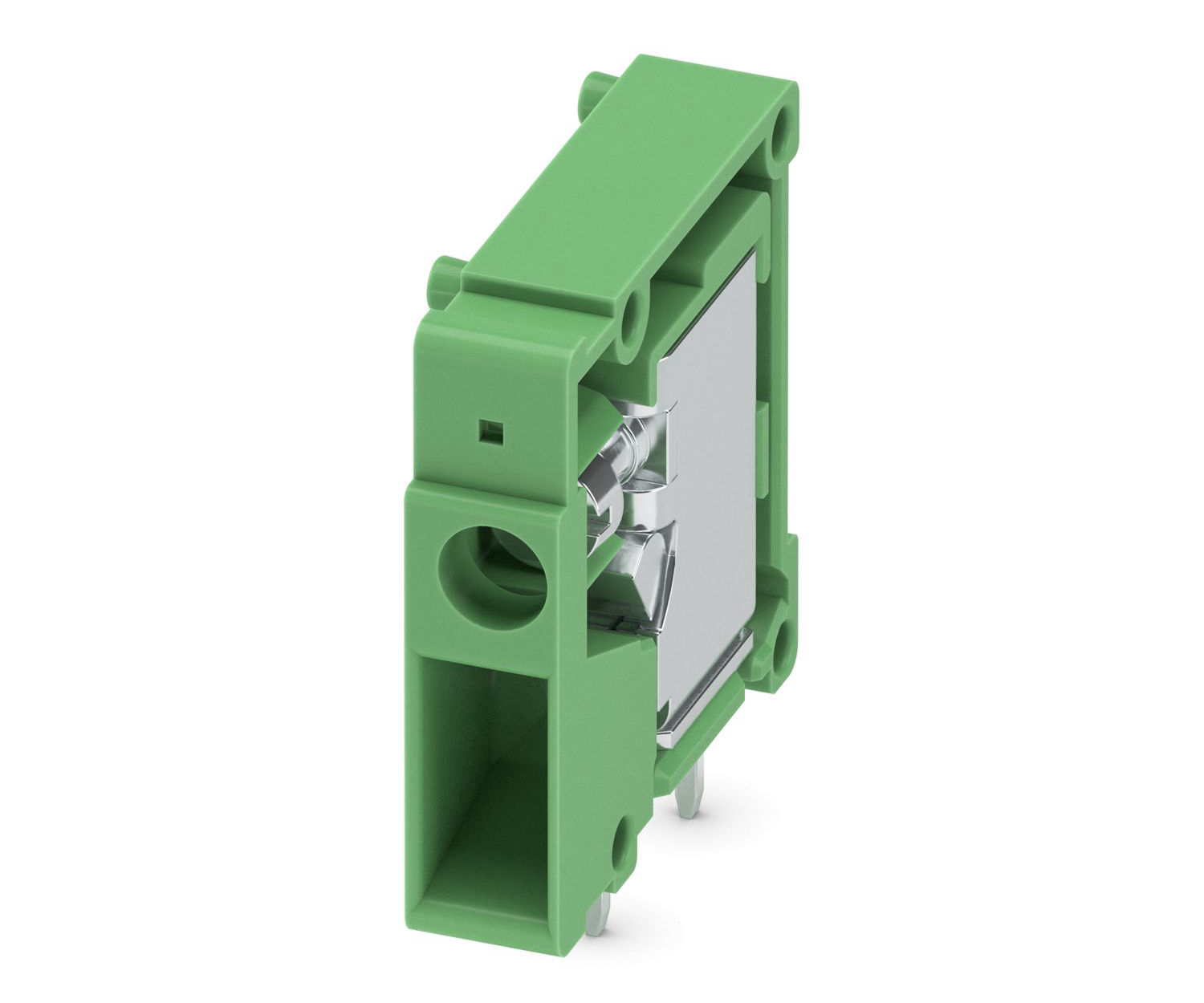 Phoenix Contact FRONT 4-H-6.35 Series PCB Terminal Block, 1-Contact, 6.35mm Pitch, Through Hole Mount, 1-Row, Screw