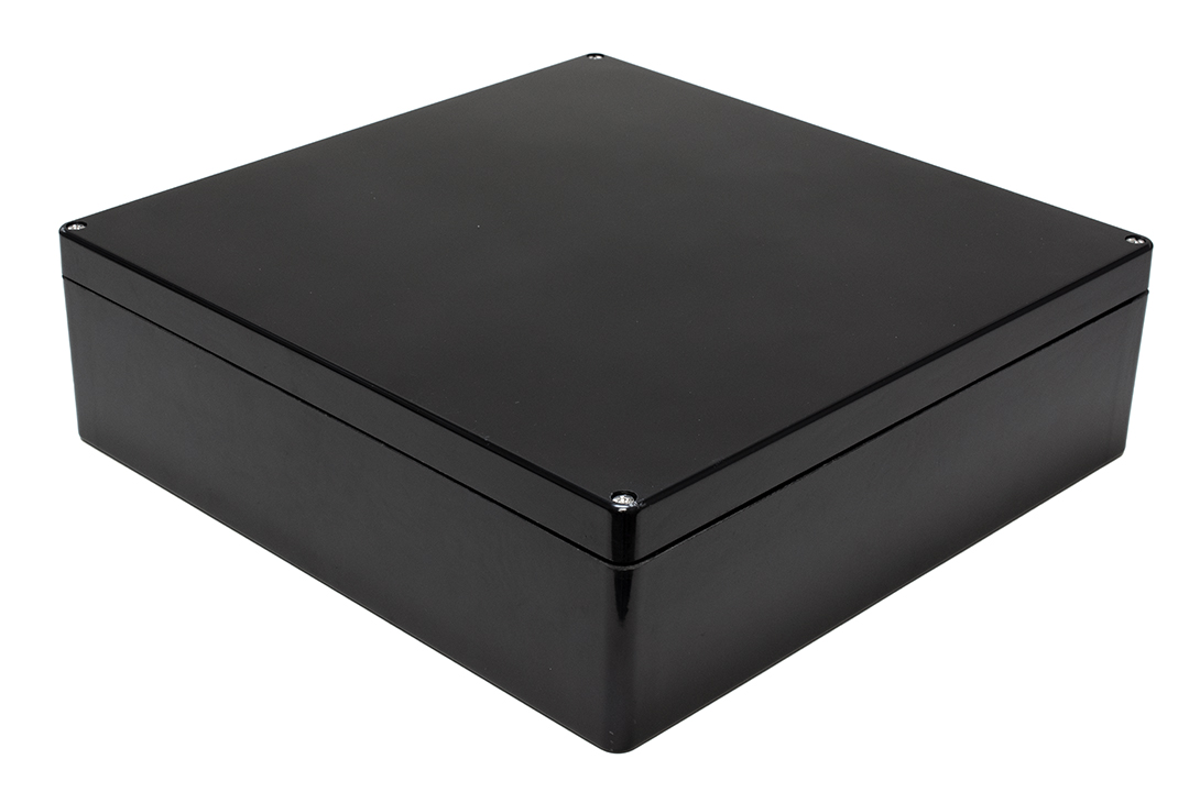 Hammond 1590ZGRPBK Series Black Fibreglass Reinforced Polyester Enclosure, IP66, 405 x 400 x 120mm