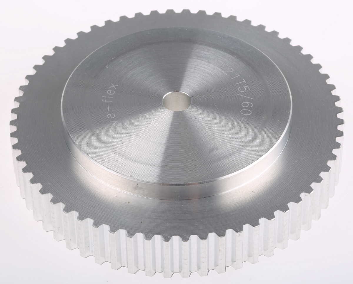 RS PRO Timing Belt Pulley, Aluminium 10mm Belt Width x 5mm Pitch, 60 Tooth