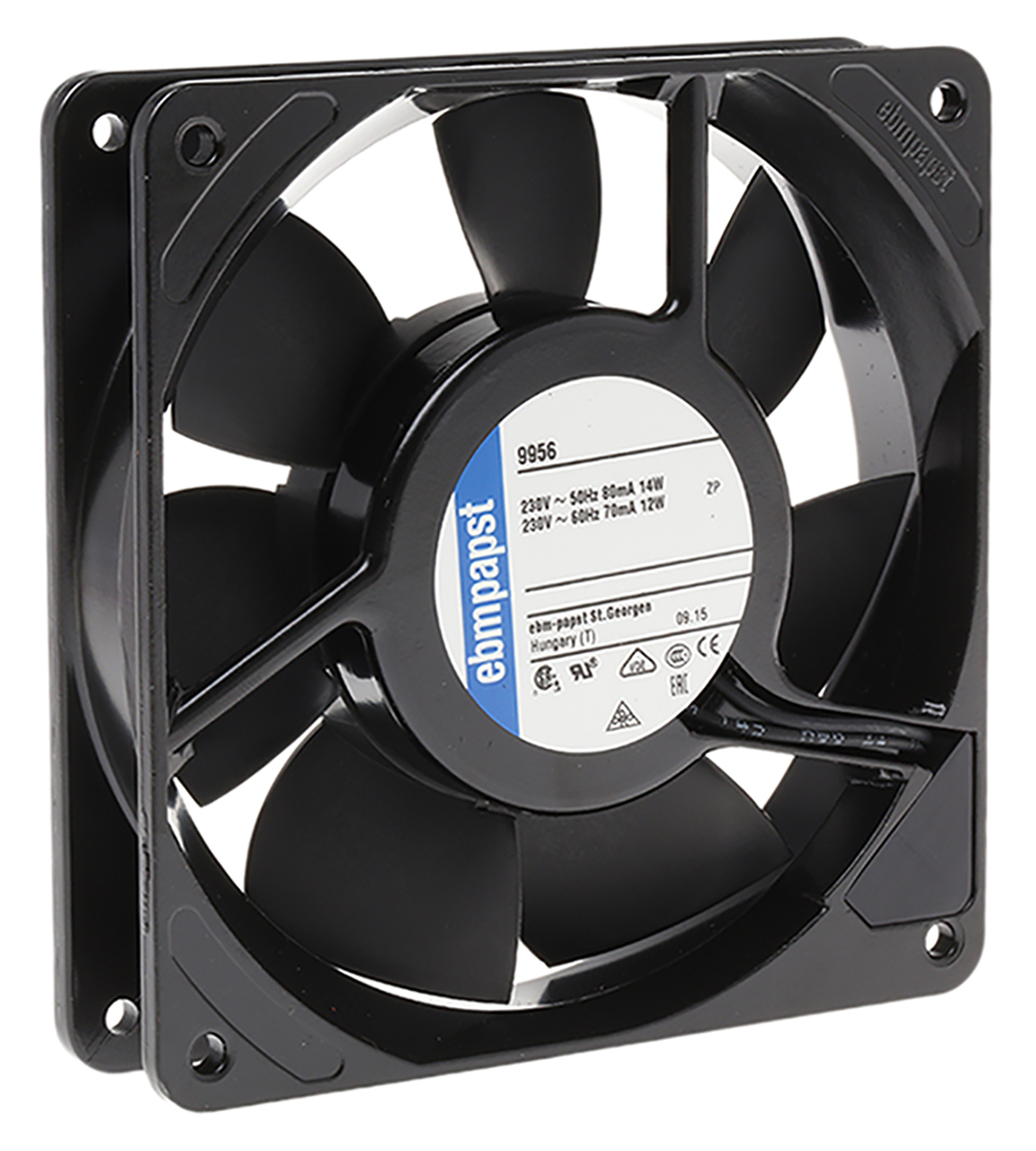 ebm-papst 4000 N Series Axial Fan Kit, 24 V ac, AC Operation, 93cfm, 119 x 119 x 38mm