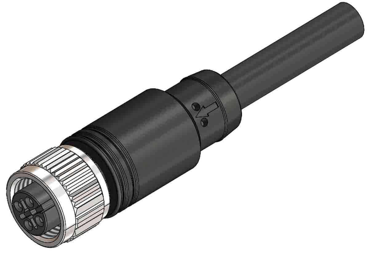 RS PRO 4 way M12 to Unterminated Cable, 10 m