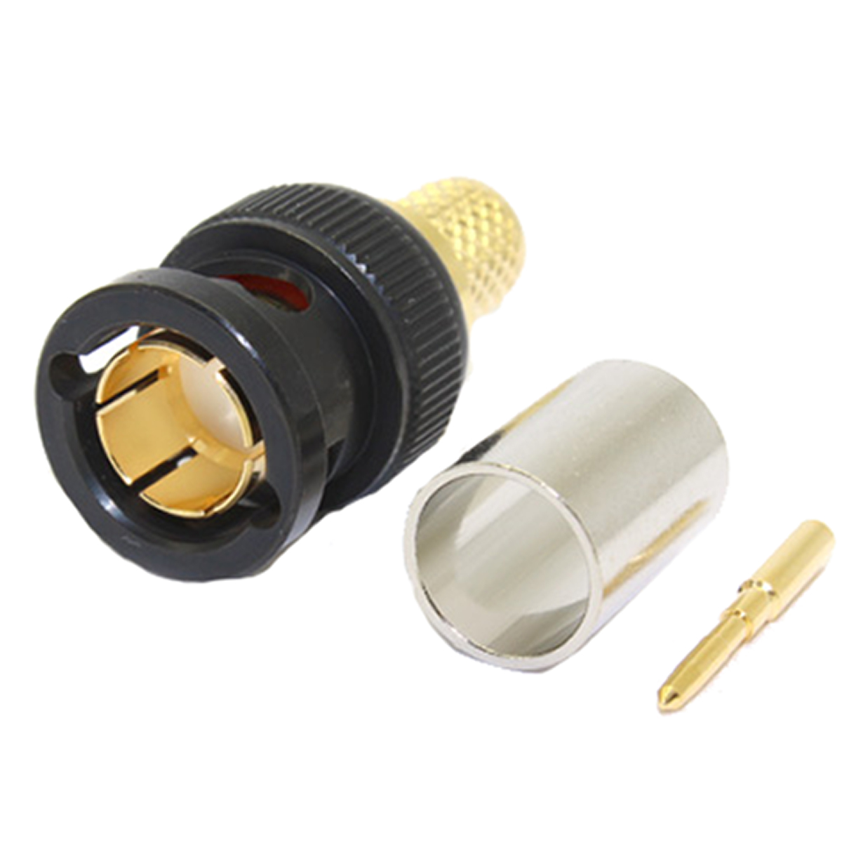 COAX Connectors, Plug Cable Mount BNC Connector, 75Ω, Crimp Termination, Straight Body