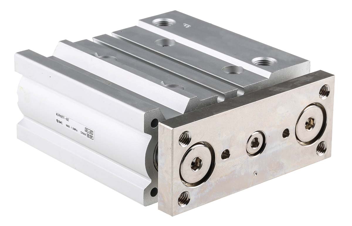 SMC Pneumatic Guided Cylinder - 25mm Bore, 50mm Stroke, MGP Series, Double Acting