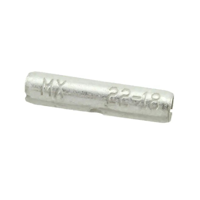 Molex, 19189 Butt Crimp Butt Splice Terminal, Uninsulated, Tin 18 → 22 AWG