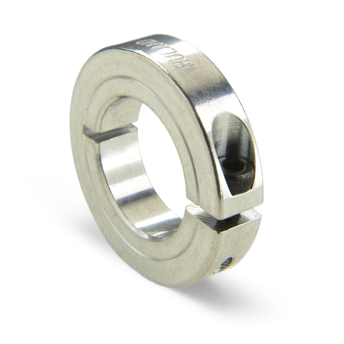 Ruland Shaft Collar, One Piece, Clamp Screw, Bore 10mm, OD 30mm, W 8mm, Aluminium