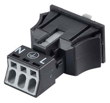 Wago 890 Series WINSTA MINI Snap In Plug, 3-Pole, Male, 3-Way, Flange Mount, Snap In Mount, 16A