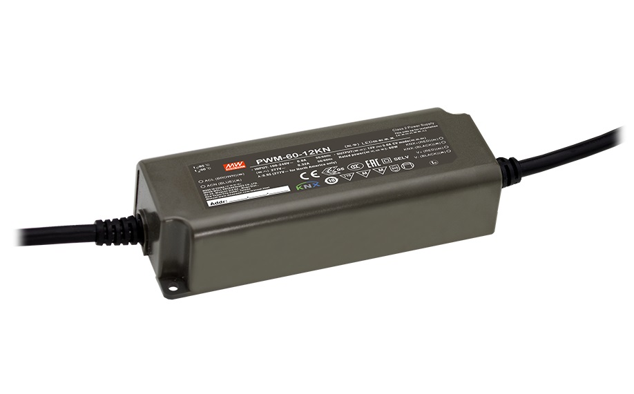 MEAN WELL LED Driver, 12V Output, 60W Output, 5A Output, Constant Voltage Dimmable