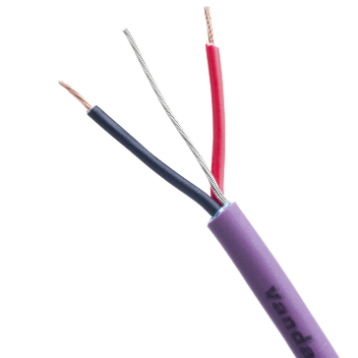 Van Damme Line level Low Voltage signal Cable, 0.22 mm² CSA Screened, 3.9mm od, 100m, Purple