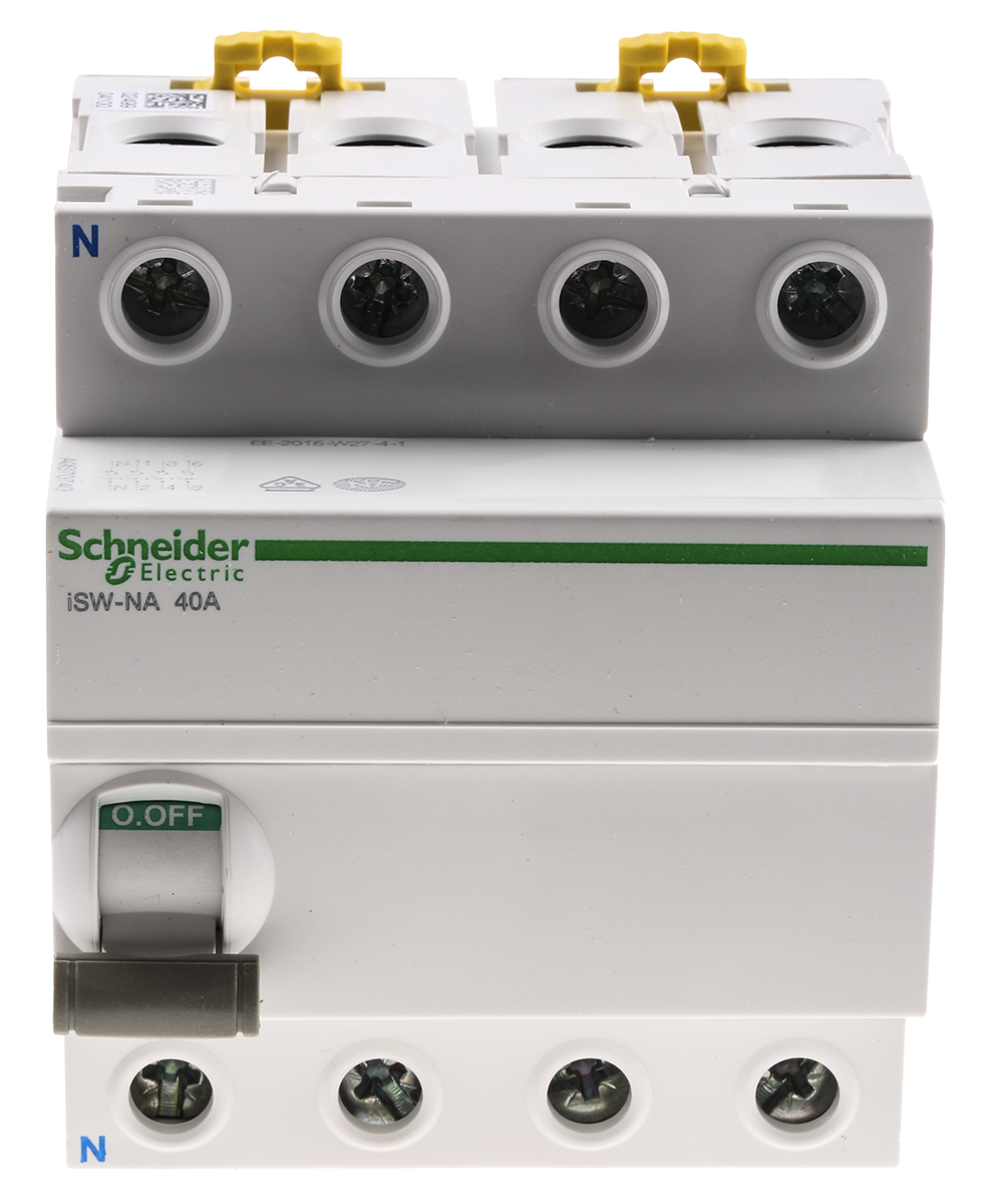 Schneider Electric 3P+N Pole Isolator Switch - 40A Maximum Current