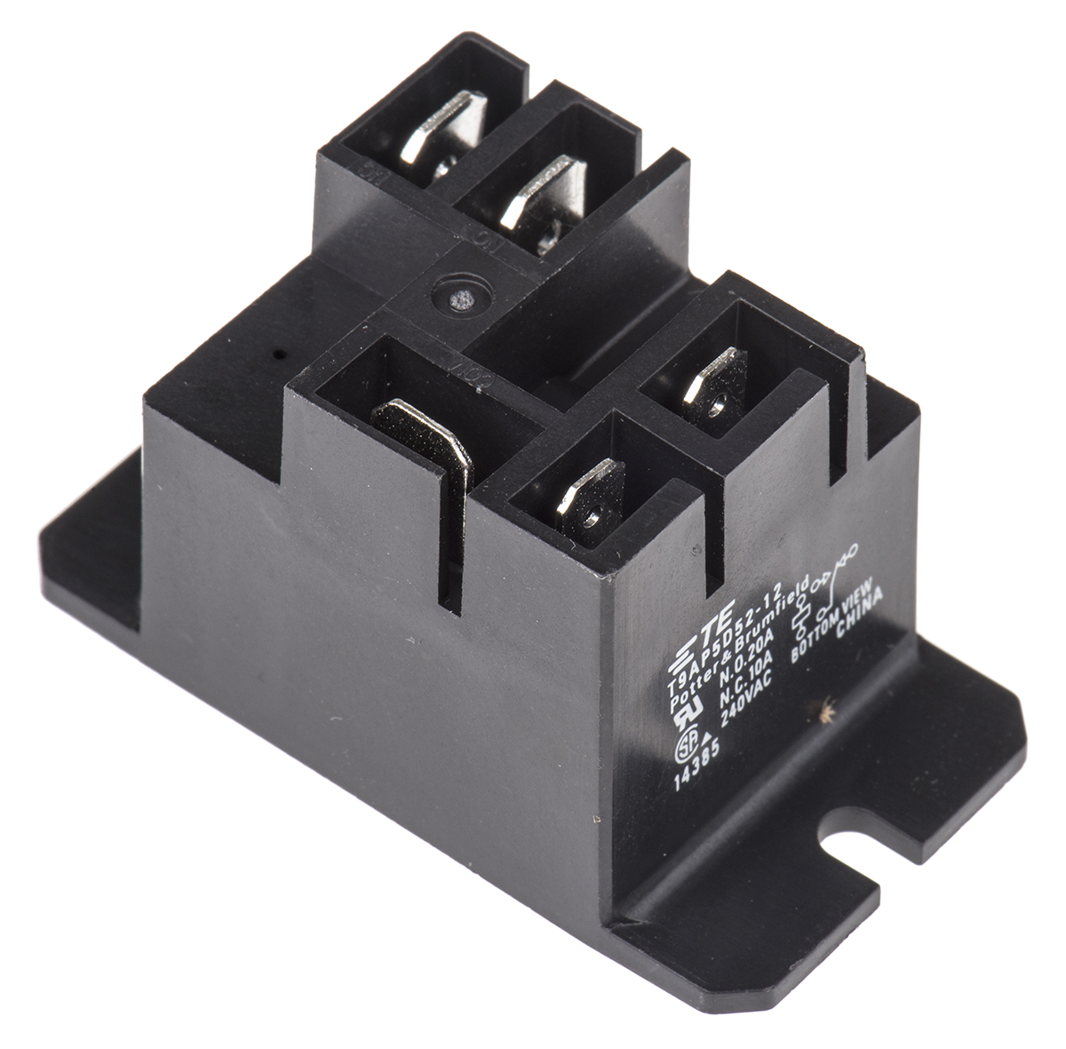 TE Connectivity Flange Mount Power Relay, 12V dc Coil, 20A Switching Current, SPDT