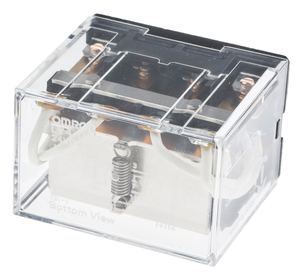 Omron Plug In Power Relay, 24V dc Coil, 10A Switching Current, 4PDT