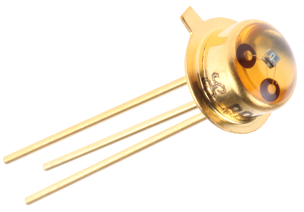 BP 103 ams OSRAM, 110 ° IR + Visible Light Phototransistor, Through Hole 3-Pin TO-18 package