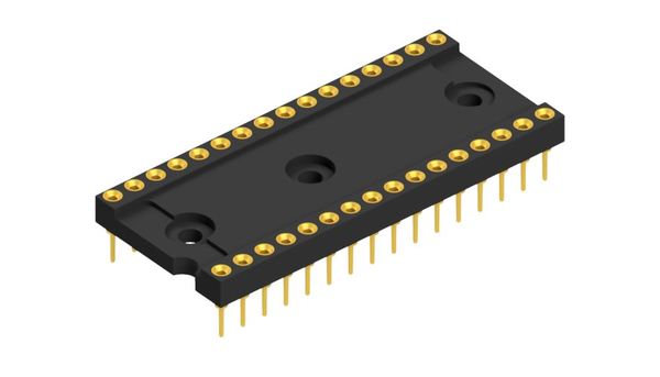 Fischer Elektronik, DIL 2.54mm Pitch Straight 32 Way, Through Hole Closed Frame IC Dip Socket, 1.5A