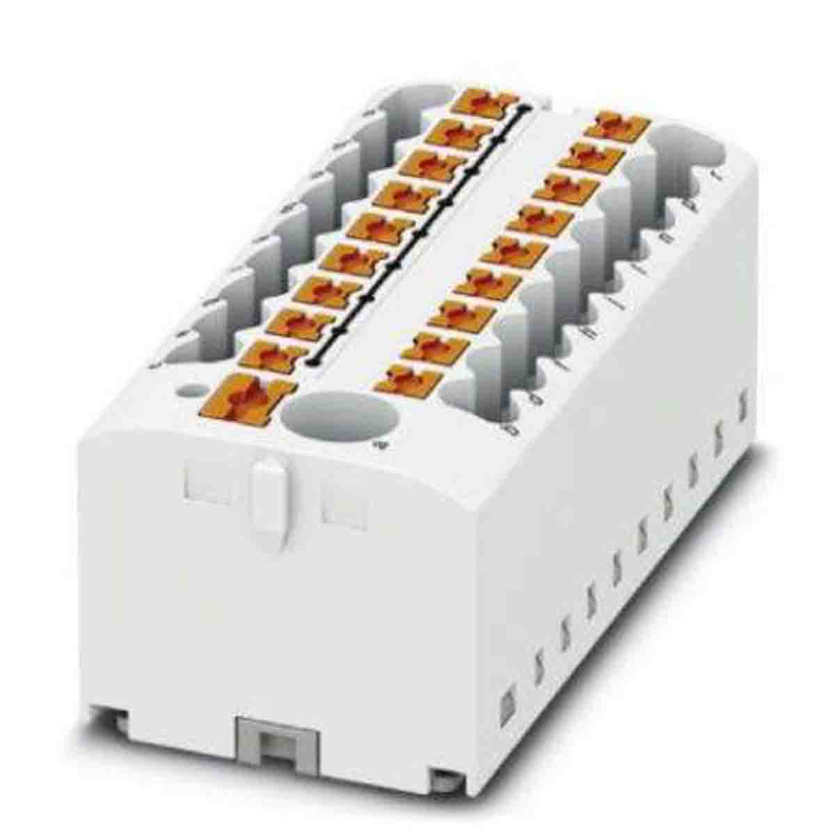 Phoenix Contact Distribution Block, 19 Way, 4mm², 24A, 450 V, White