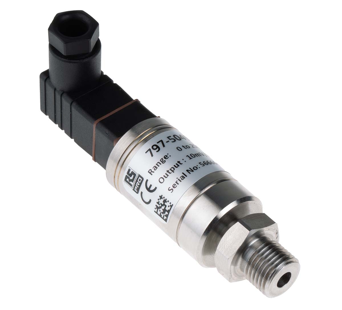 RS PRO Pressure Sensor, 0bar Min, 250bar Max, Voltage Output, Relative Reading