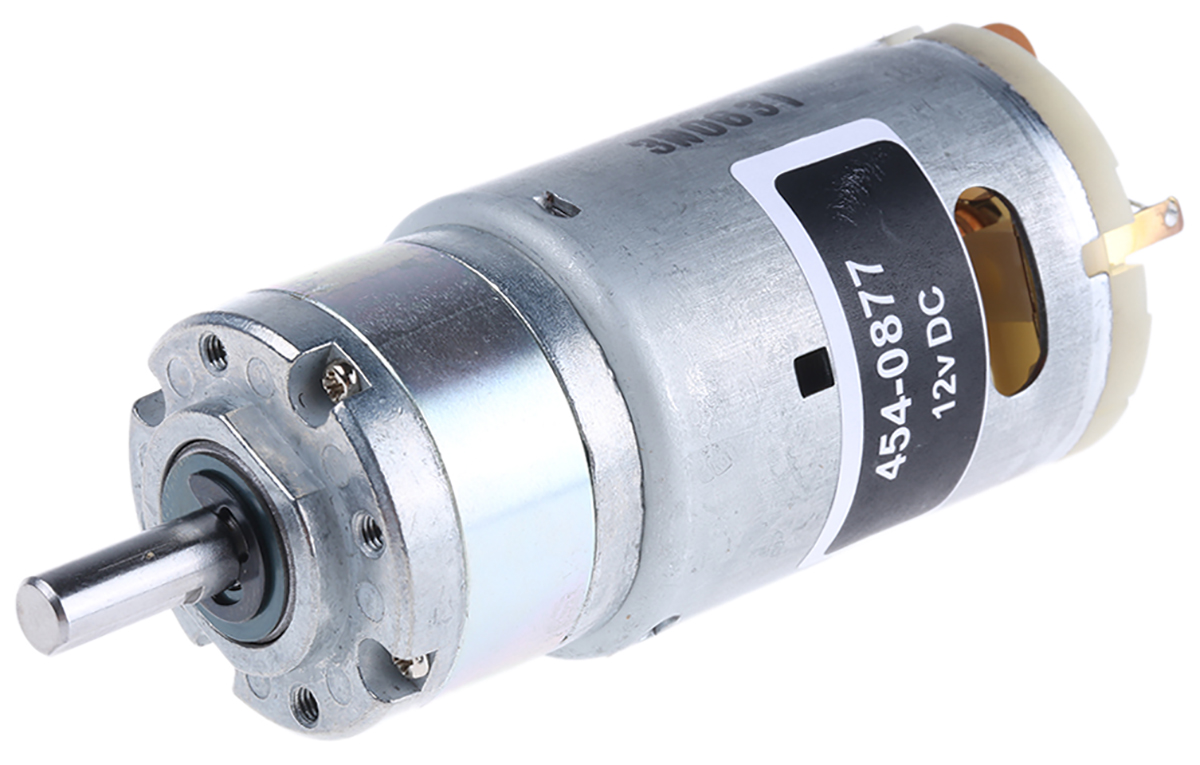 RS PRO Brushed Geared DC Geared Motor, 19.8 W, 12 V dc, 20 Ncm, 3090 rpm, 6mm Shaft Diameter