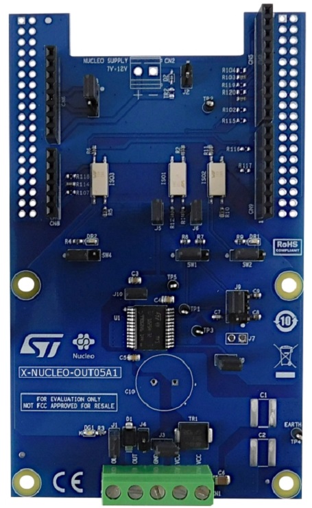 STMicroelectronics Industrial Digital Output Expansion Board Based on IPS1025H for STM32 Nucleo Solid State Relay for