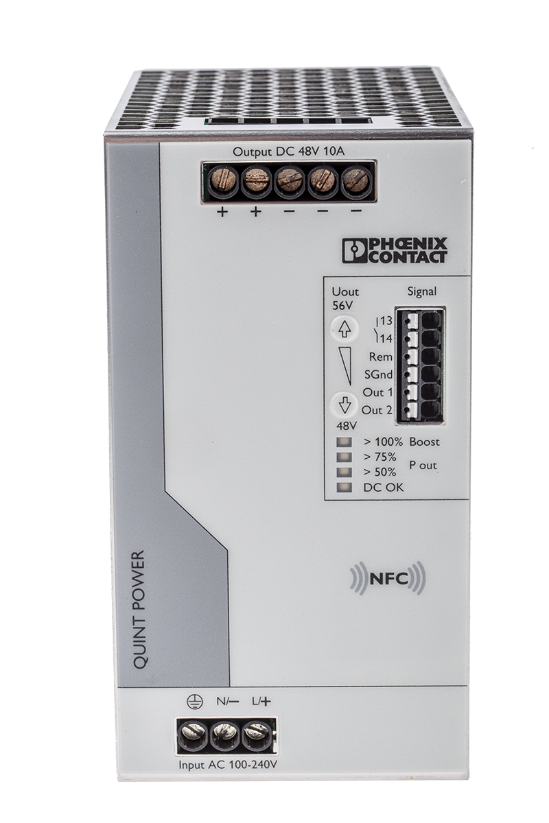 Phoenix Contact QUINT POWER Switched Mode DIN Rail Power Supply, 100 → 240 V ac / 110 → 250V dc ac, dc