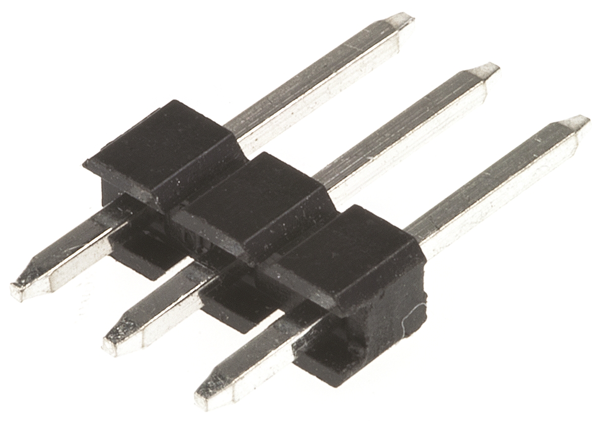 HARWIN M20 Series Straight Through Hole Pin Header, 3 Contact(s), 2.54 mm Pitch, 1 Row, Unshrouded
