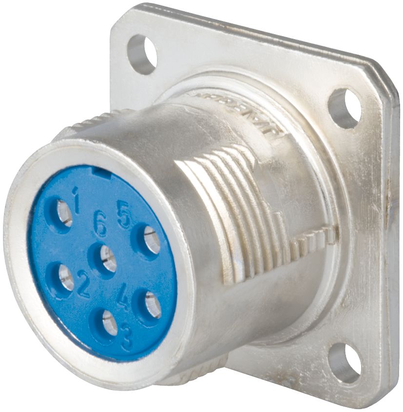 Jaeger Circular Connector, 8 Contacts, Panel, Standard Connector, Female, IP50, IP54