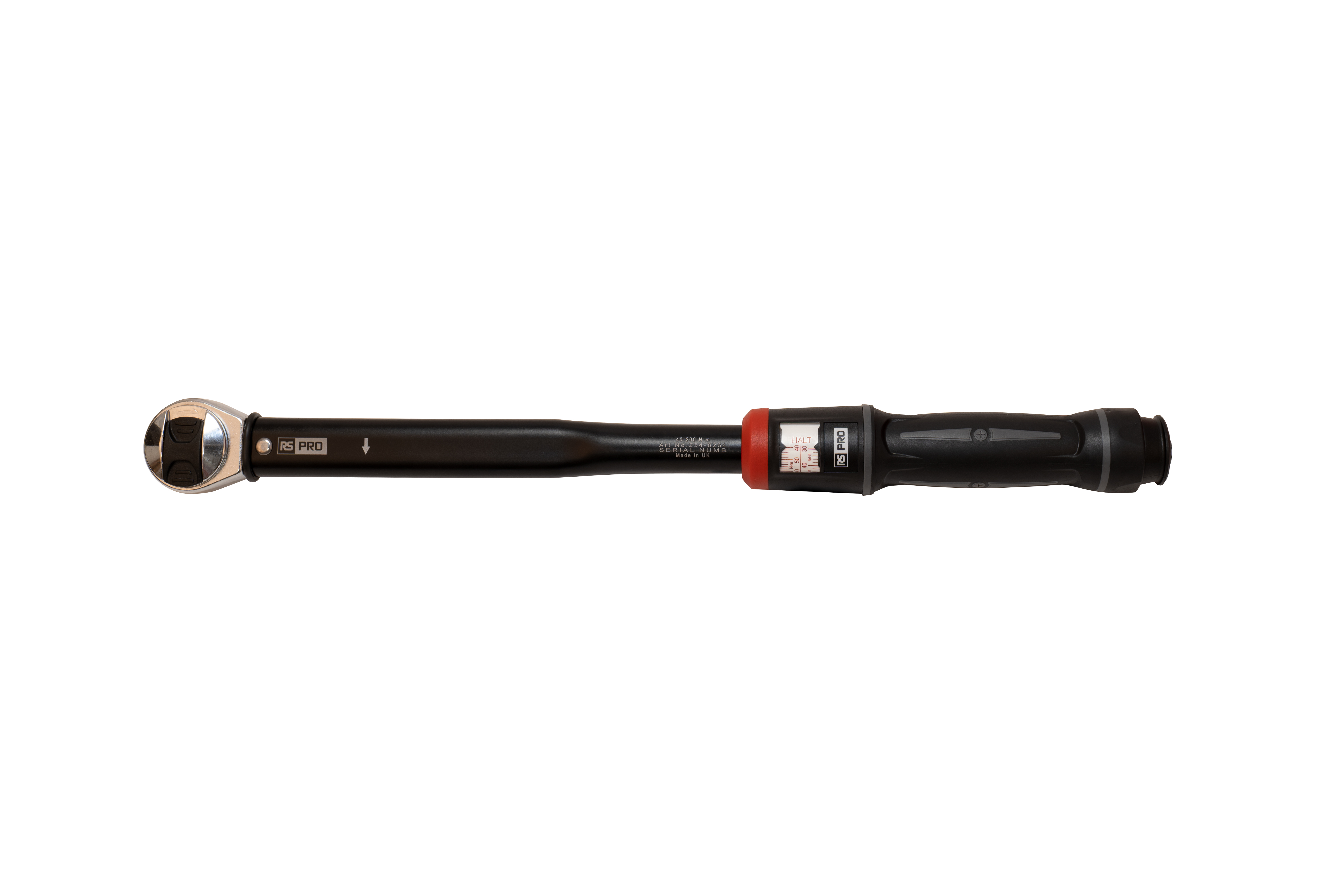 RS PRO Click Torque Wrench, 40 → 200Nm, 1/2 in Drive, Square Drive