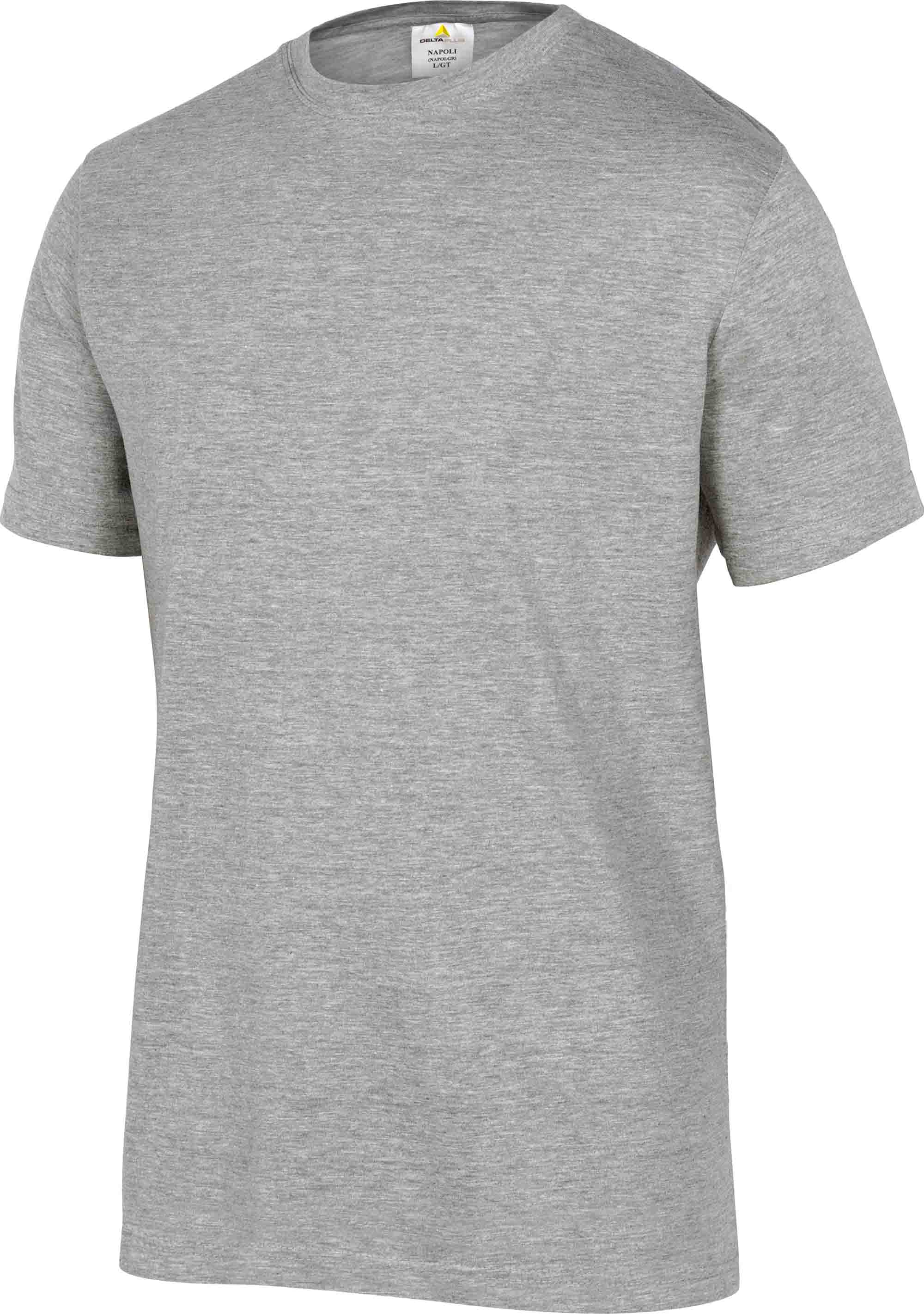 Delta Plus Grey Cotton Short Sleeve T-Shirt, UK- 44, EUR- XXL