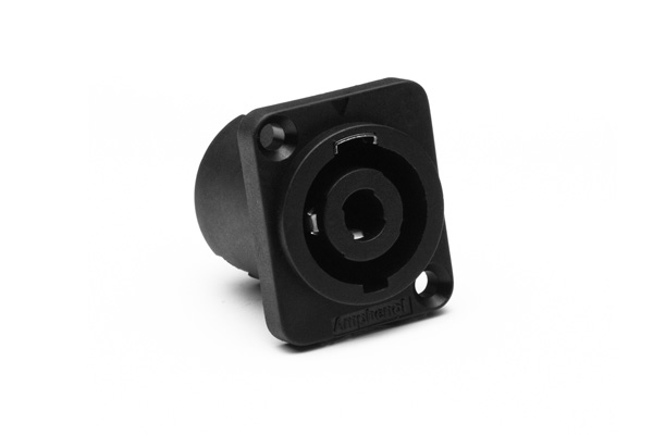Amphenol Industrial SP-4-MD Chassis Mount Loudspeaker Connector Plug, 4 Way, 30A, Solder Termination
