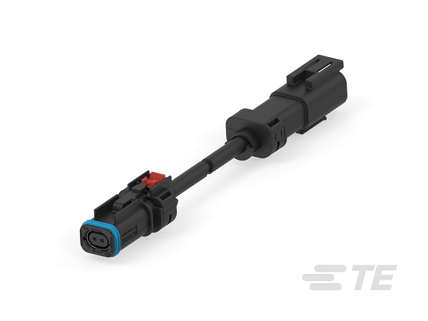 TE Connectivity, DT Automotive Connector Male to Female Black Clip Mount 2 Way, Crimp Termination 2382949-4