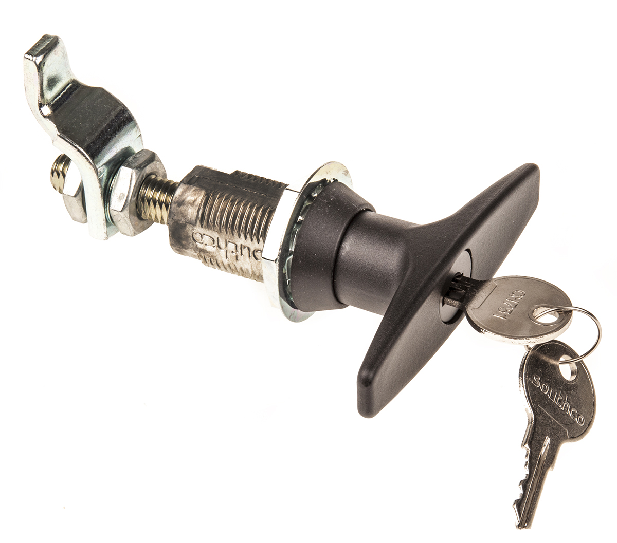 Southco Black Die Cast Zinc Locking Handle, T-Handle