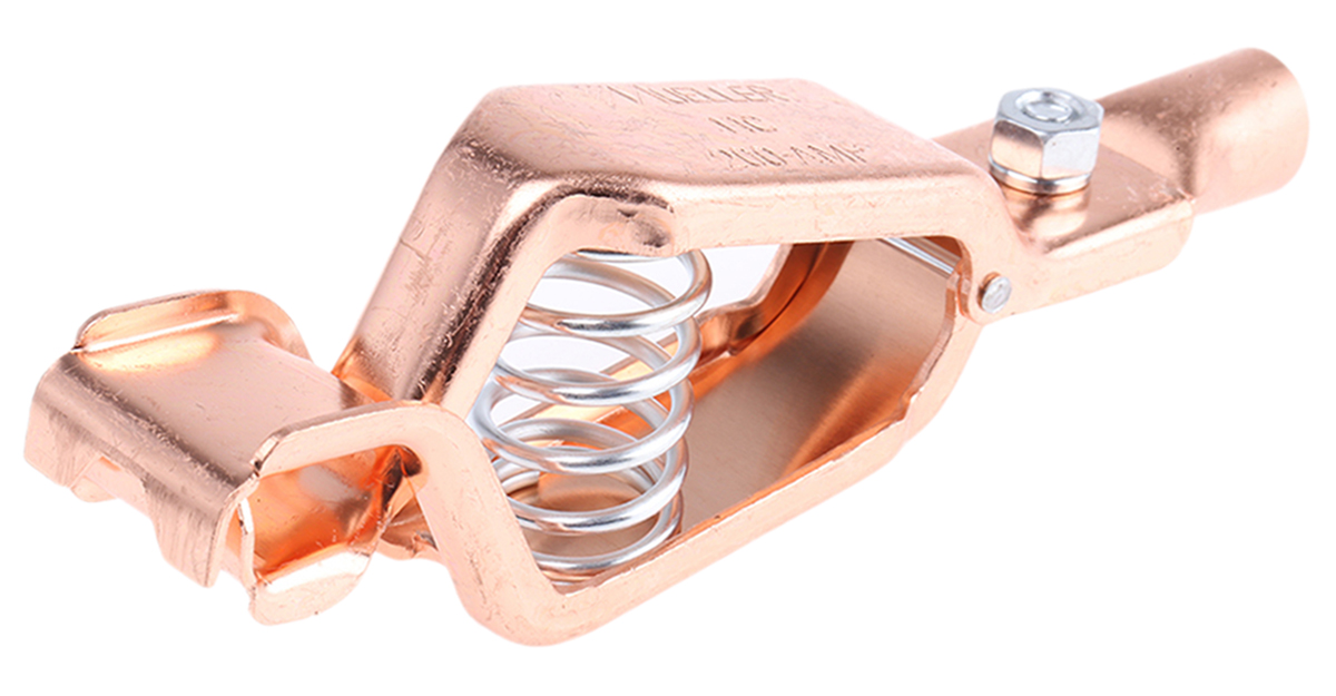 Mueller Electric Crocodile Clip, Copper Contact, 200A