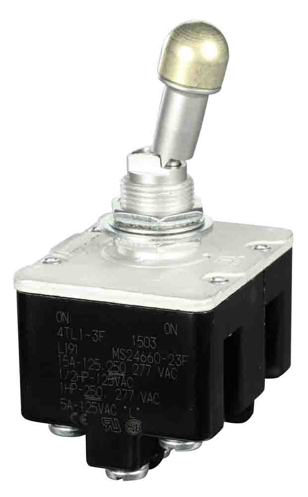Honeywell Toggle Switch, On-On, 4PDT, Screw Terminal, 28 V