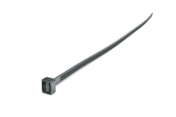 HellermannTyton Cable Tie, 375mm x 7.6 mm, Black Polyamide 6.6 (PA66), Pk-50