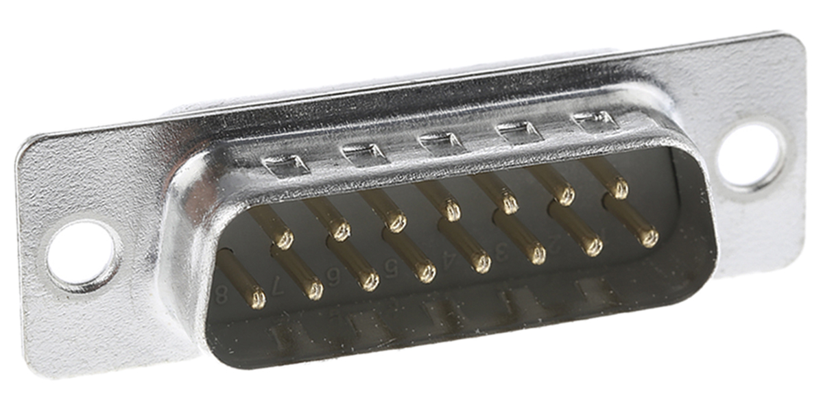 ASSMANN WSW A-DS 15 Way Through Hole D-sub Connector Plug, 2.77mm Pitch