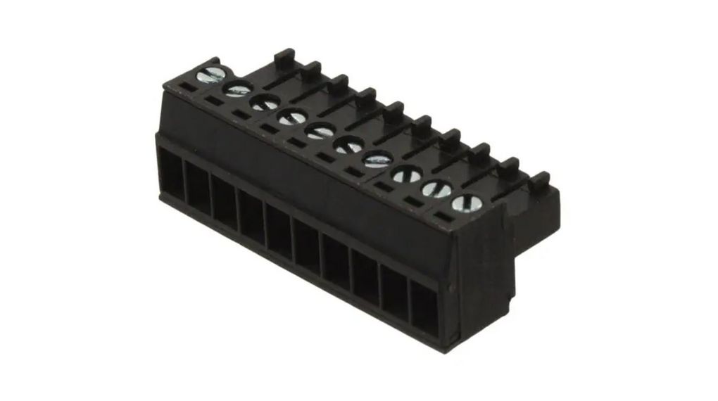 Molex, 3.5mm Pitch, Eurostyle, 10 Way, Horizontal, Pluggable Terminal Block, Cable Mount, 395000010
